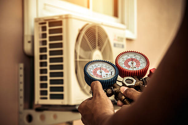 Professional Hvac technician working in Amber, OK